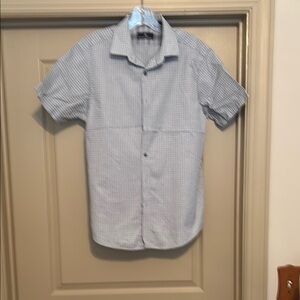 Hart Schaffner Marx Blue Casual Button Down Shirt